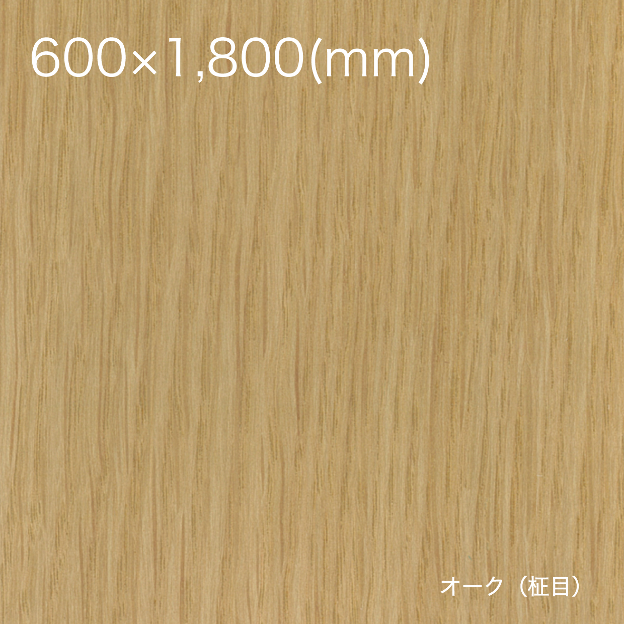 天然木の粘着シート【全景】600×1800_オーク（柾目）