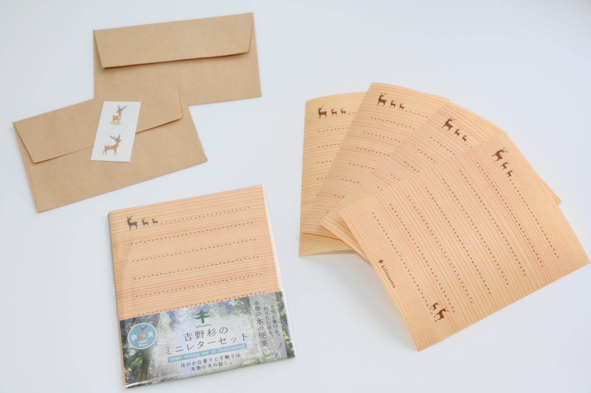 吉野杉のミニレターセット | 木製雑貨オンラインストア キトスム